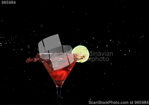 Image of Cocktail on black background 