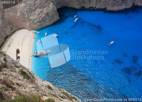 Image of Aerial view on Zakynthos Greece 