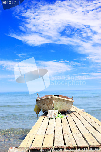 Image of Fishing boat anchored 