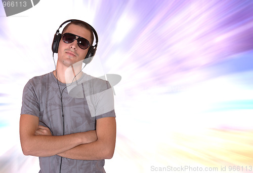 Image of Boy is listening to music 