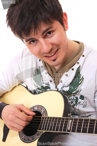 Image of  playing classical acoustic guitar