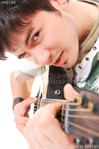 Image of  playing classical acoustic guitar