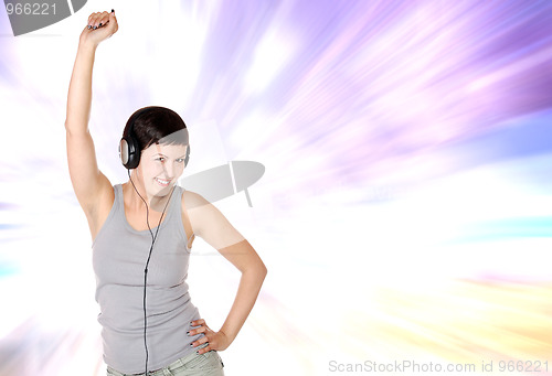 Image of exy young woman with headphones 
