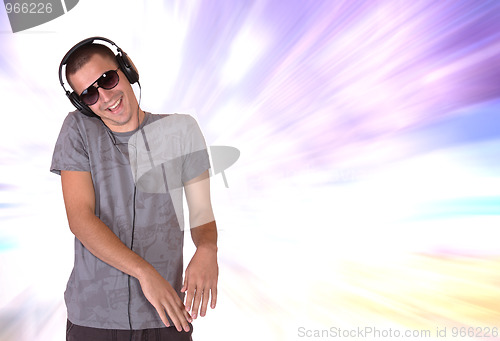 Image of Boy is listening to music 