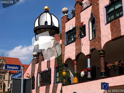 Image of Hundertwasser building in Magdeburg/Germany