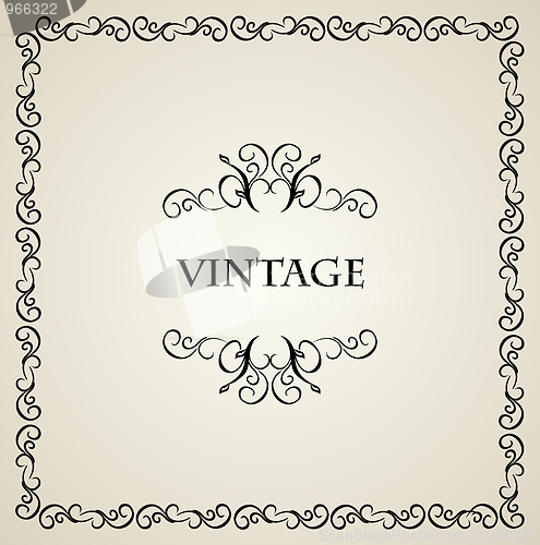 Image of Illustration vintage background card for design