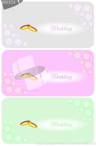 Image of Set of beautiful wedding invitation