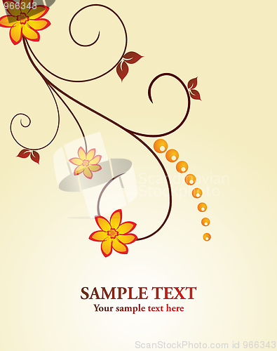 Image of Floral decorative background