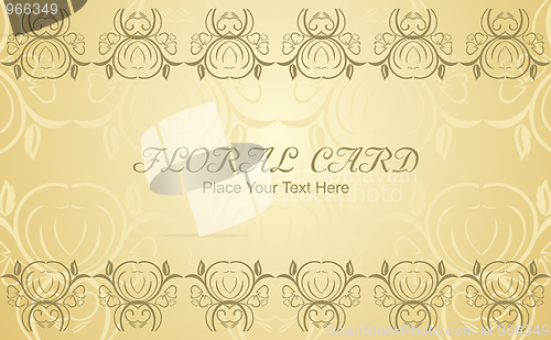 Image of Floral greeting card. Vector