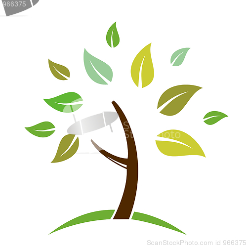 Image of Abstract tree is isolated on white background