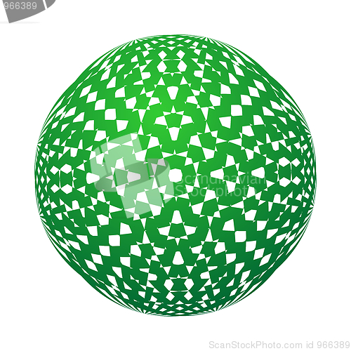 Image of Abstract illustration green sphere