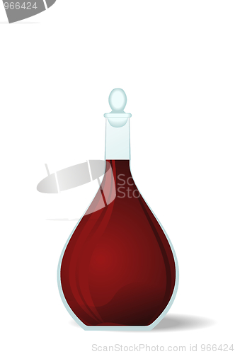 Image of Illustration red wine decanter