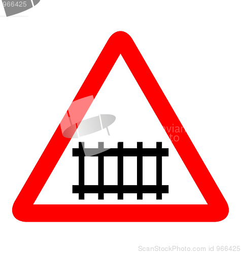 Image of Illustration of road sign railroad