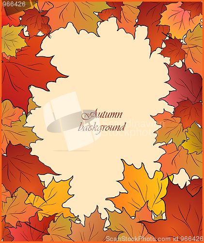 Image of Autumn card with maple