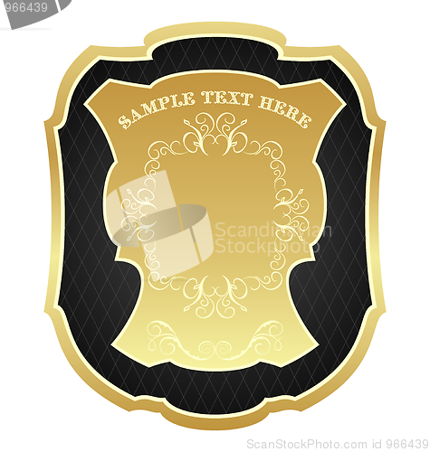 Image of Illustration luxurious gold-framed labels - vector