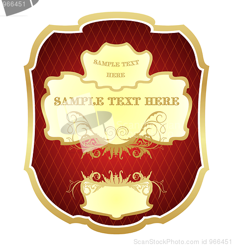 Image of Illustration luxurious gold-framed labels - vector