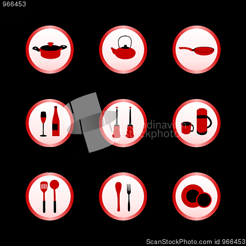 Image of Kitchen icon set