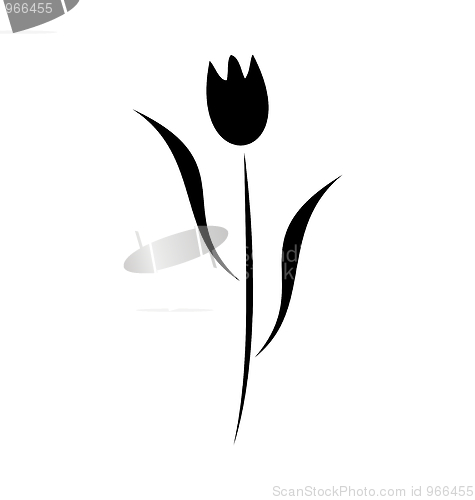 Image of Illustration element of black flower