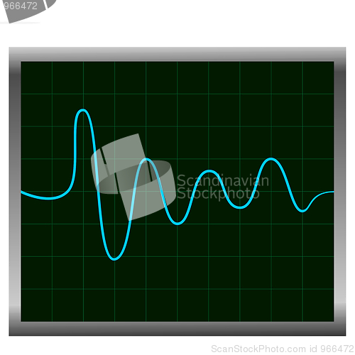 Image of Normal ECG (electronic cardiogram) blue