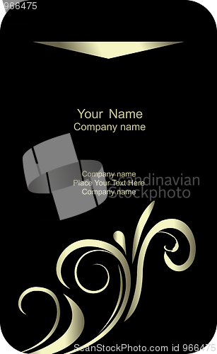 Image of Illustration of  template card company label with name