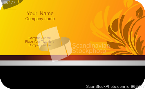 Image of Illustration of  template card company label with name