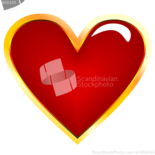 Image of Realistic illustration of golden heart