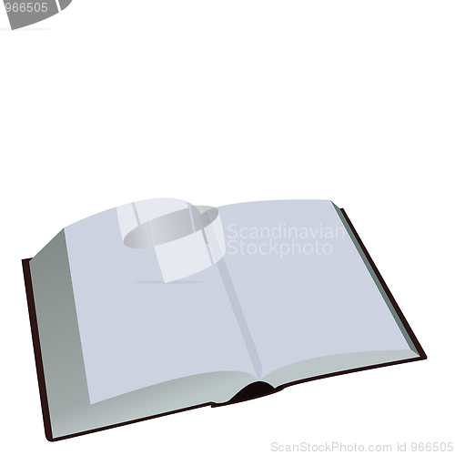 Image of Opened book is isolated on white background