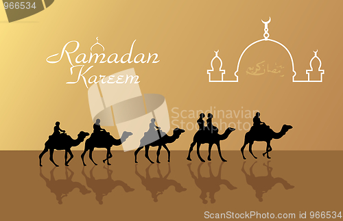 Image of Greeting card for holy month of Ramadan Kareem