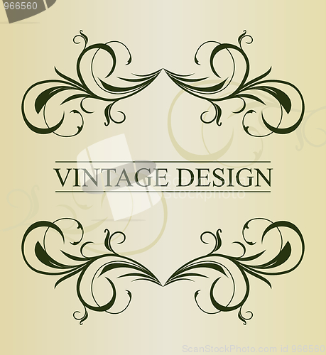 Image of Vintage background card for design - vector