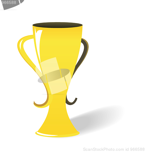 Image of Realistic illustration of prize gold cup