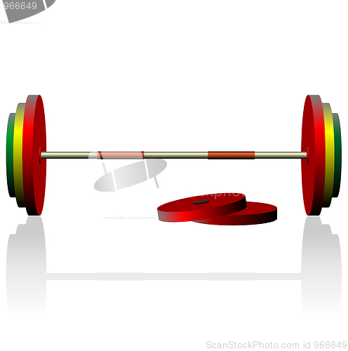 Image of Realistick vector illustration dumbbell