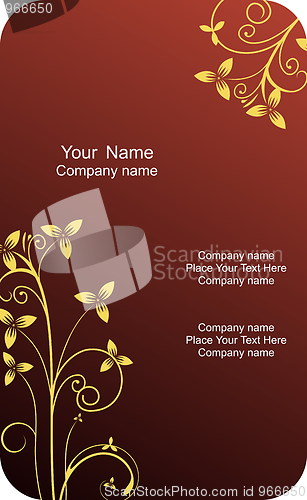 Image of Illustration of  template card company label with name