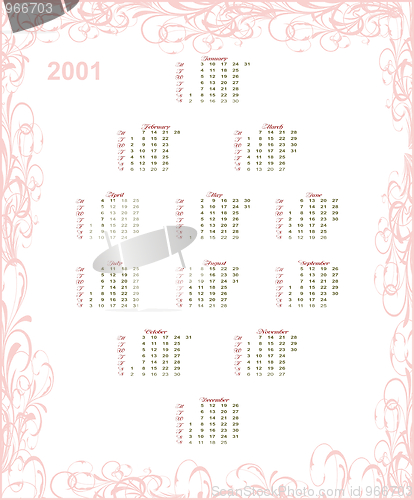 Image of European floral calendar 2011
