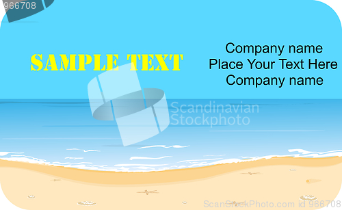 Image of Business card with beach 