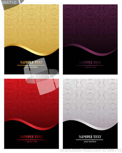 Image of Set of luxury backgrounds