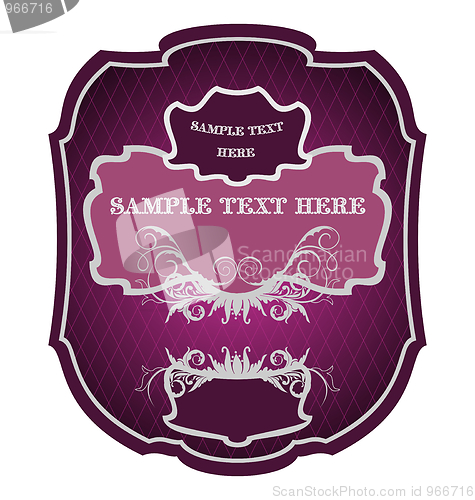 Image of Illustration luxurious silver-framed labels - vector