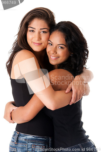 Image of Best friends - hugging women