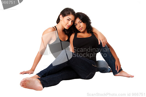 Image of Female couple sitting together