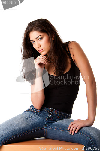 Image of Beautiful posing fashion woman