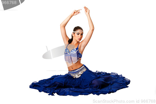 Image of Belly dancer sitting on floor