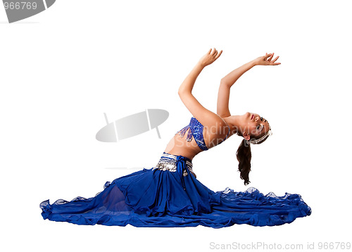 Image of Belly dancer sitting on floor