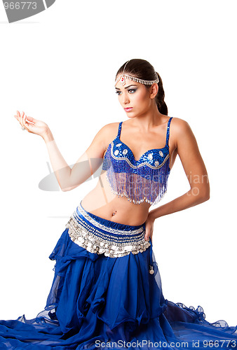 Image of Fashion Belly dancer sitting on knees