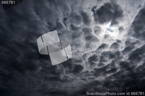 Image of Dark thunderstorm clouds