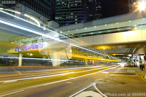 Image of city traffic blur at night