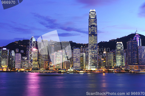 Image of Hong Kong skyline at night