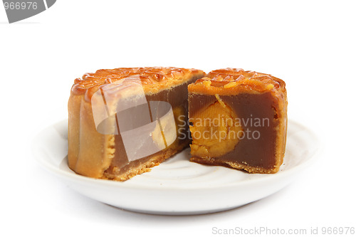 Image of moon cake for chinese mid autumn festival