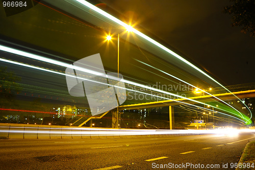 Image of highway at night