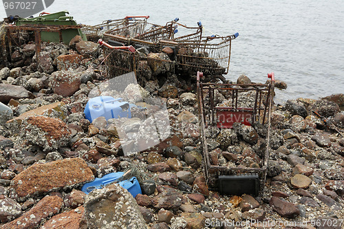 Image of garbage on coast