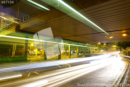 Image of highway light trails