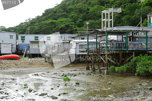 Image of Tai O fishing village with stilt house in Hong Kong